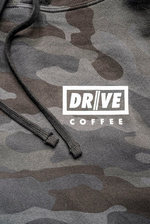 Drive Coffee - Women's The Crop Hoodie - Camo